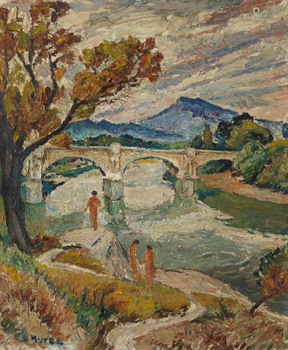 Landscape with a bridge Maria-Mela Muter(Polish/French, 1886-1967)