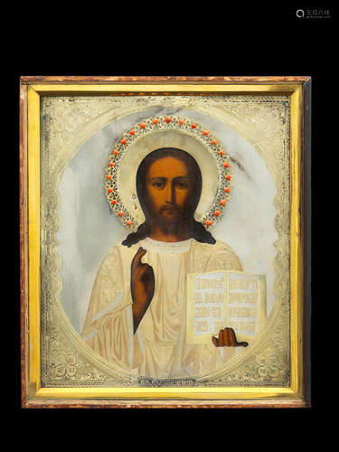 maker's mark indistinct, Moscow, 1882  Christ Pantocrator