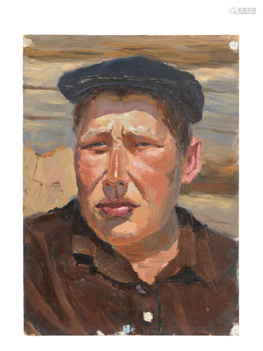 Portrait of a worker Viktor  Popkov(Russian, 1932-1974)