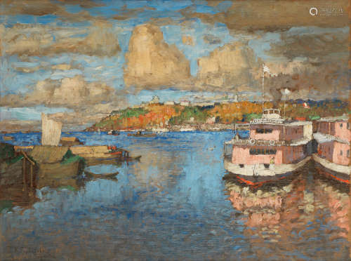 A view of Nizhny Novgorod Konstantin Ivanovich Gorbatov(Russian, 1876-1945)