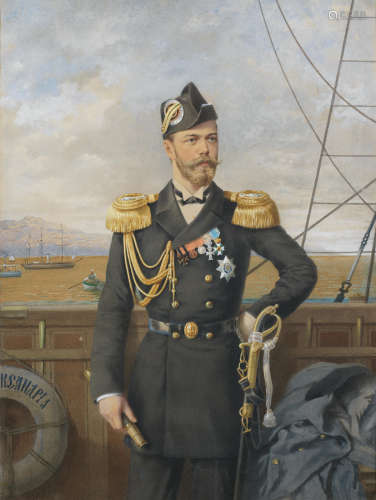 Portrait of Nicholas II Stepan Fedorovich Alexandrovsky(Russian, 1842-1906)