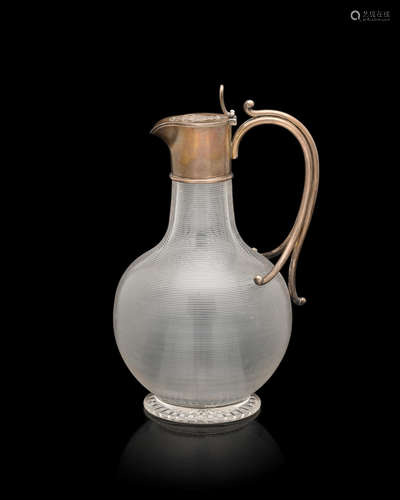 Fabergé, Moscow, before 1899  A silver mounted glass decanter