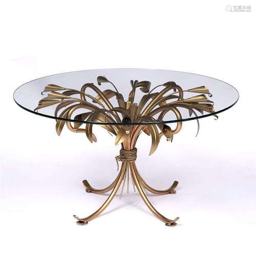 French School 'Gilded Lily' coffee table