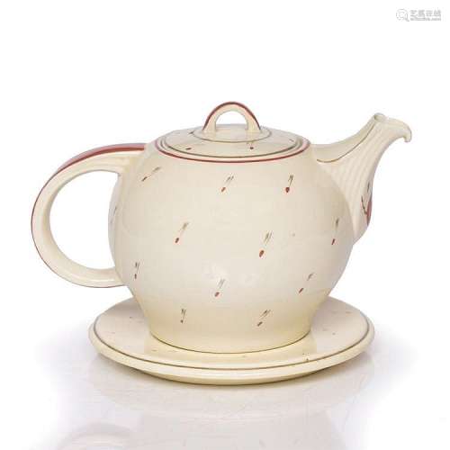 Susie Cooper (1902-1995) for Awmacks Tea pot and stand