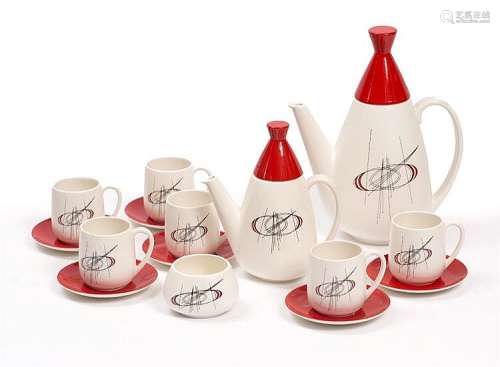 Carlton Ware 'Orbit' coffee set, 1960s