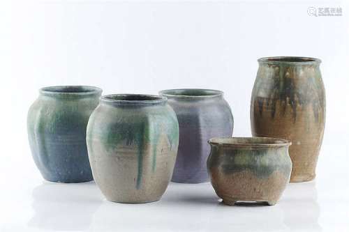 Upchurch Pottery Five vases