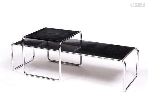 Marcel Breuer (1902-1981) 'Laccio' coffee table and side table, possibly produced by Gavina