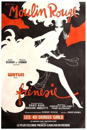 Rene Gruau (1909-2004) 'Moulin Rouge', 1978