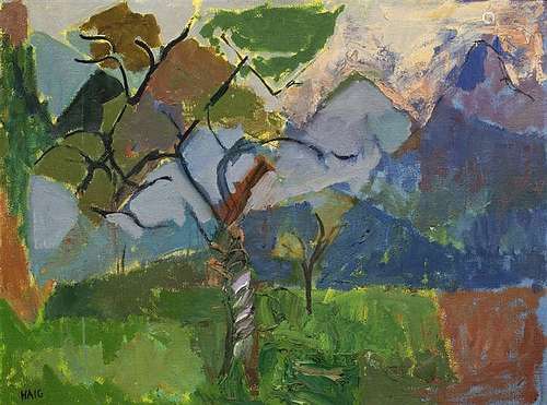 Earl George A Haig (1918-2009) Apple Orchard, Orzes