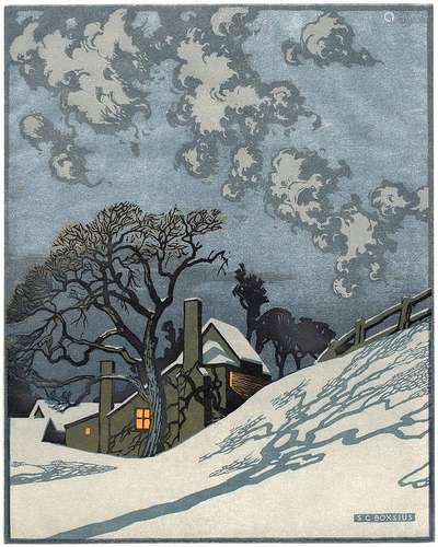 Sylvan G. Boxsius (1878-c.1941) Two snowy landscapes