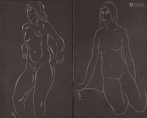 Eric Gill (1882-1940) Two nude figures