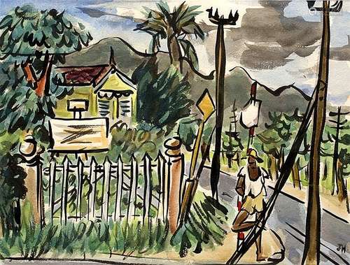 John Theodore Harrison (1914-2002) Two West Indian scenes, 1945