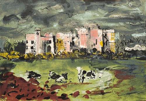 John Piper (1903-1992) Carew Castle, 1982 (Levinson 334)