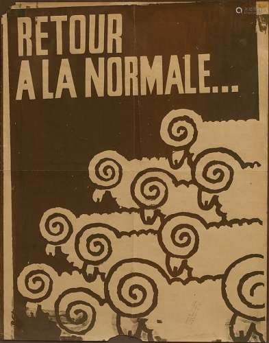 Atelier Populaire (Paris) Retour a la normale, 1968