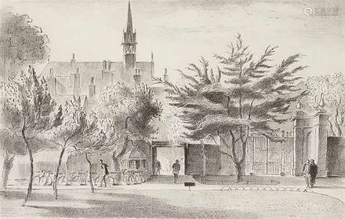 After Edward Ardizzone (1900-1979) 'The Porter's Lodge, Trinity College, Oxford,' and 'Chapel Quadrangle, Trinity College, Oxford'