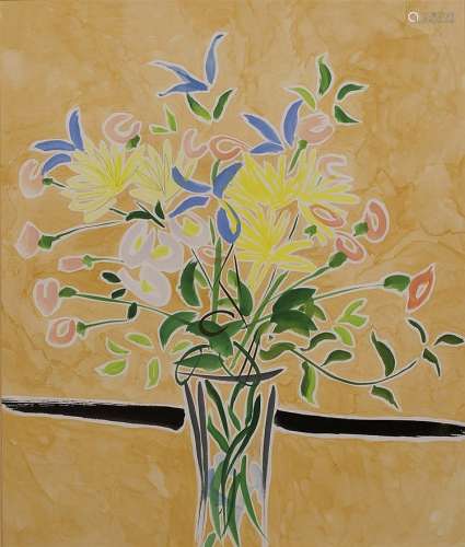 Nicholas Hely-Hutchinson (b.1955) Spring Flowers with Yellow Ochre, 1984
