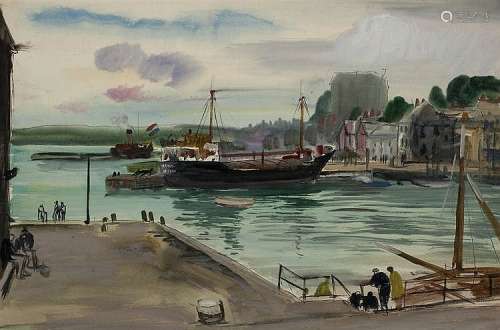 John Hadley Rowe (?-1975) Harbour Scene