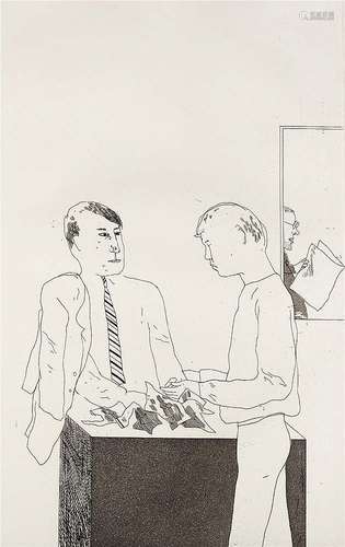 David Hockney (b.1937) 'He enquired after the quality' from Fourteen Poems by C. P. Cavafy