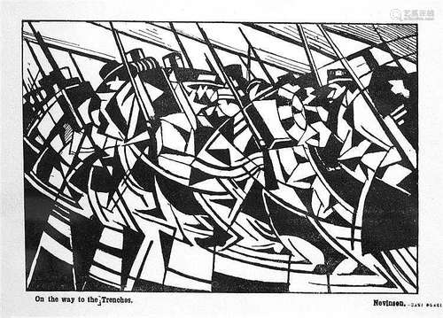 Christopher R. W. Nevinson (1889-1946) 'On the way to the Trenches'