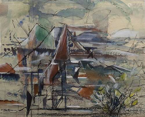 John Graham (20th Century) Landscape, 1958