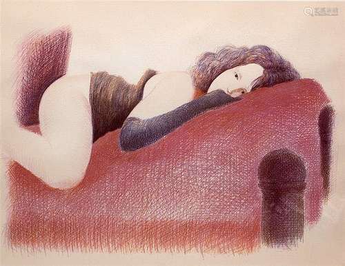 Adrian George (b.1944) Reclining figure, 1988