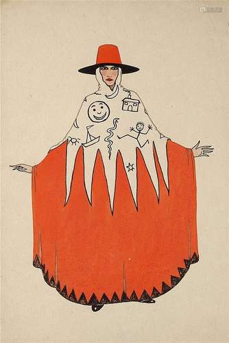 John Marsden Dronsfield (1900-1951) Costume Design for a Teller of Fairy Tales