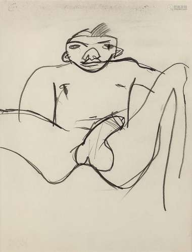 Keith Vaughan (1912-1977) Reclining Male Nude