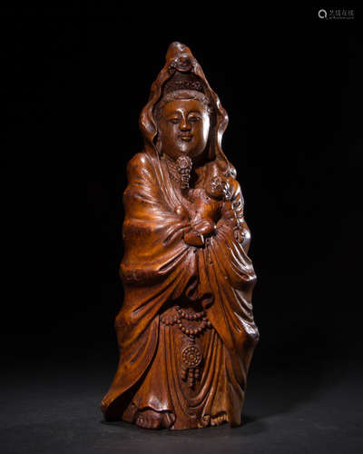 BAMBOO GUANYIN FIGURE