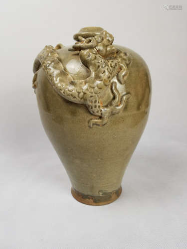 A YUE KILN DRAGON MEI VASE