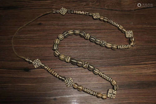 A DZI BEAD NECKLACE