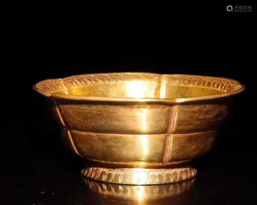 A BRONZE GLITED BOWL