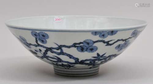 Porcelain bowl. China. 20th century. Ming style. Decoration of 