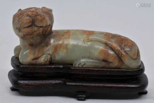 Jade Animal. Ming Period or earlier. Onion skin coloured stone. 3