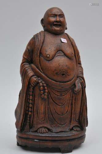 Bamboo root carving. China. 19th century. Figure of The Buddha of the future- Milo Fu. 10-1/2