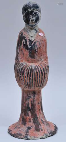 Terracotta tomb figure of a female servant. Han style. 16