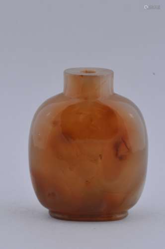 Agate Snuff bottle. China. 19th century. Very well hollowed. 2-3/4