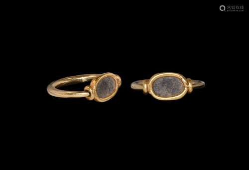 Egyptian Gold Ring with Reversible Bezel