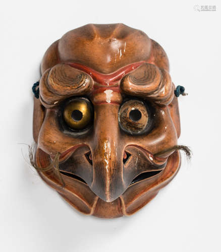 A KYOGEN MASK OF TOBI (BLACK KITE)