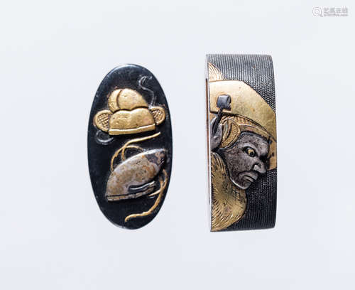 INLAID SHAKUDO FUCHI-KASHIRA