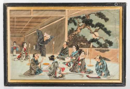 A DAILY LIFE JAPANESE PAINTING