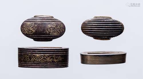 SET OF TWO RIBBED FUCHI-KASHIRA