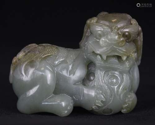 An Archaic Style Jade Figurine, Qing Dynasty.