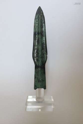 A Bronze Spear Head, Probably Shang Dynasty.