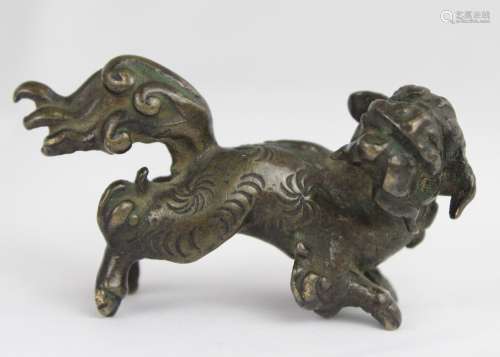An Archaic Style Bronze Figurine, Qing Dynasty.