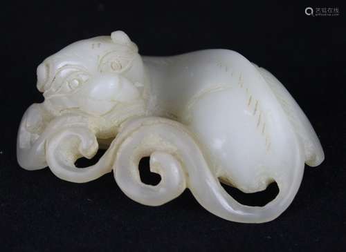 An Archaic Style Jade Figurine, Qing Dynasty..