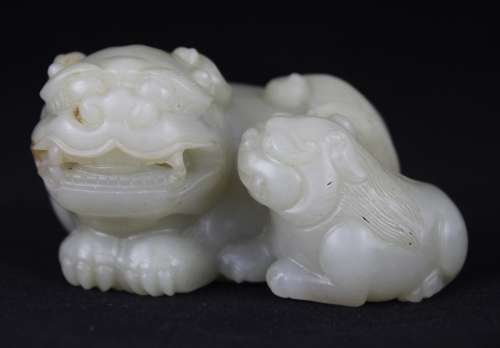An Archaic Style Jade Figurine, Qing Dynasty.
