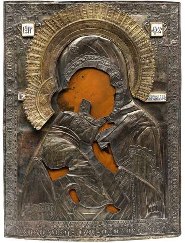 An Icon of The Mother of God of Vladimir.