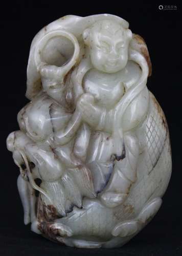 An Archaic Style Jade Figurine, Qing Dynasty.