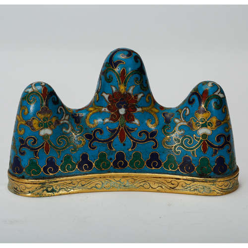 CHINESE CLOISONNE ENAMEL BRUSH REST