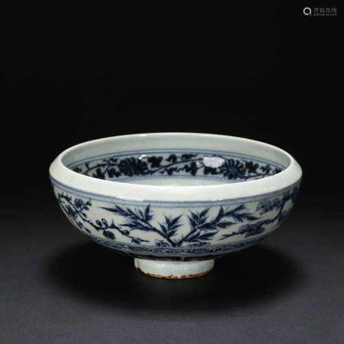 CHINESE BLUE AND WHITE PORCELAIN BOWL